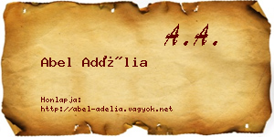 Abel Adélia névjegykártya